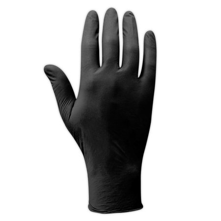 MAGID Disposable Gloves, Black, 100 PK T9559-L